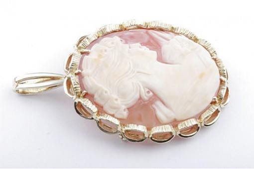 Gemmenanhänger Brosche Nadel 585 14k Gelb Gold Top Antik!