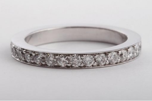 Memory Brillant Diamant Ring 750 Weiß Gold Brillianten Memoire Gr 53 Top