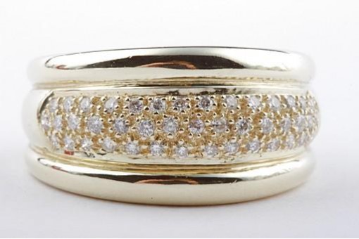 Brillant Diamant Ring 14 Kt. 585 Gelb Gold Gr 59 Top