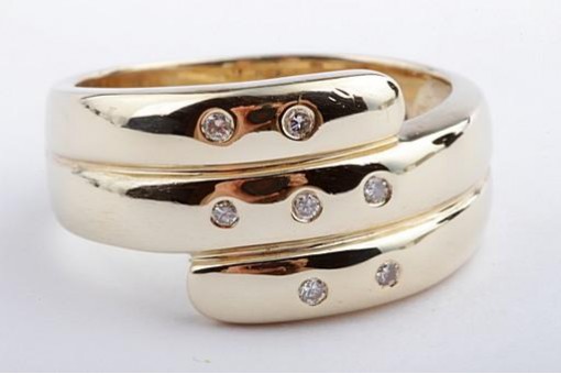 Brillant Diamant Ring 14K 585 Gelbgold Gr. 54