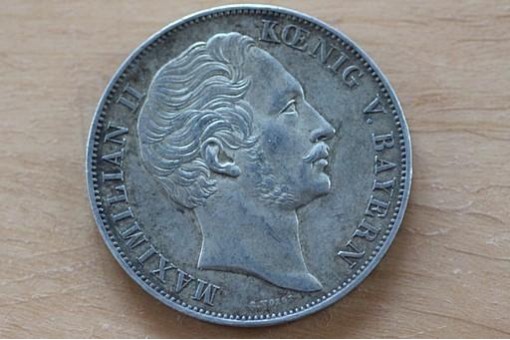 Mariengulden Doppelgulden 1855 Maximilian II 1848-1864 ss+ J.84
