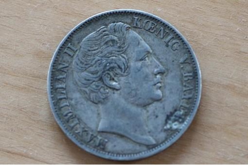 Mariengulden Doppelgulden 1855 Maximilian II 1848-1864 J.84 ss+