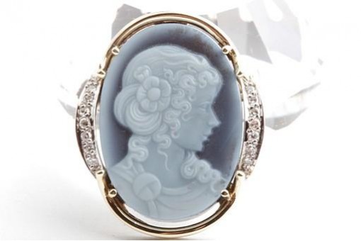 Gemmen Diamant Anhänger 585 14K Gelb Gold Länge 3,0cm
