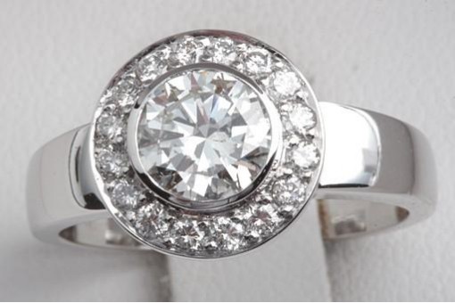 Brillant Diamant Solitär Ring 1,11ct mit Brillanten DPL Expertise 750 WG 18K