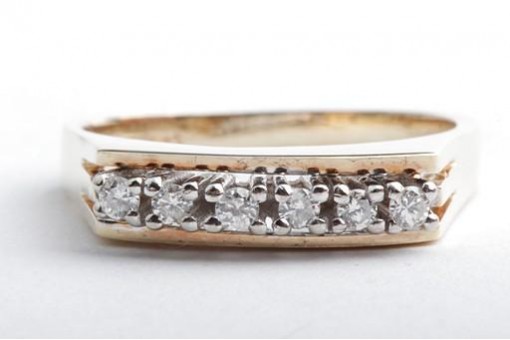 Brillant Diamant Ring 585 14K Gelb Gold Gr. 55