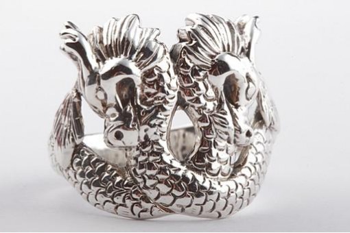 Drachen Ring 925 er Sterling Silber Größe 58 Top!