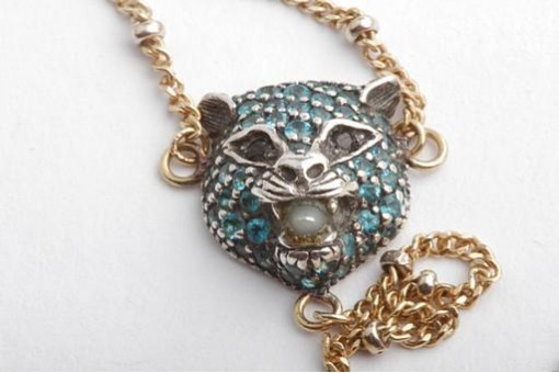 Gucci Le Marché des Merveilles Armband 750 Gold 925 Silber Topas Spinell