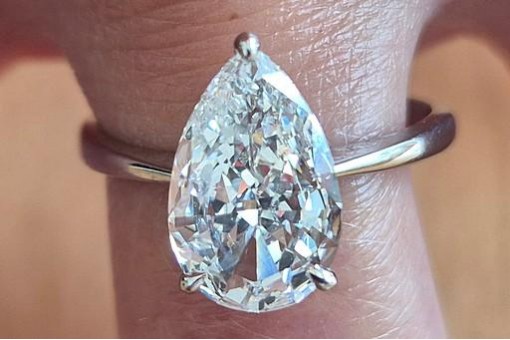 Solitär Diamant Ring Tropfen 2,04ct GIA Gutachten F VS1 750 18K Weißgold
