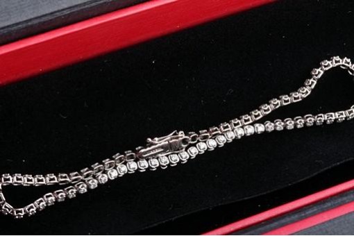 Brillant Diamant "Tennis" 0,76ct  Armband 585 14K Weiß Gold Länge 20cm