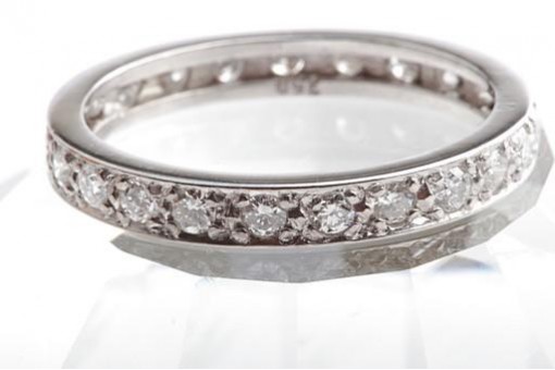 Memory Brillant Diamant Ring 750 18K Weiß Gold Gr. 57