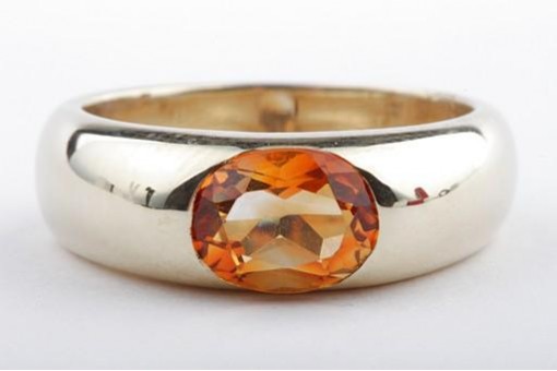 Citrin Ring 585 14K Gelb Gold Gr. 49 Top!