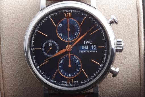 IWC Portofino Chronograph IW391036 Full-Set v. 2024 42mm Stahl