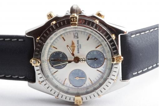 Breitling Chronomat B13050.1 Stahl Gold Perlmut mother of pearl Chronograph