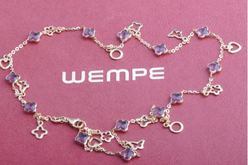 Wempe Amethyst Collier 750 18K Rot Rose Gold L&auml;nge 40cm