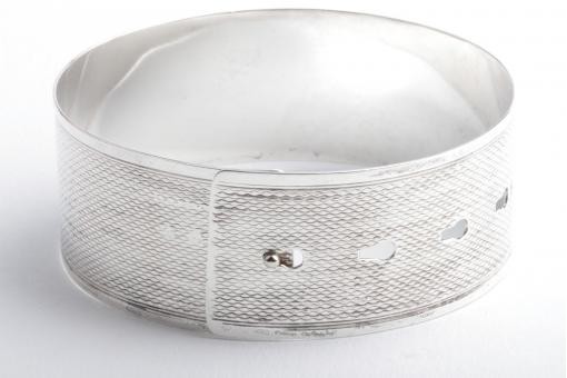 Armreif 925 Sterling Silber England "schreitender Löwe" verstellbare Größe