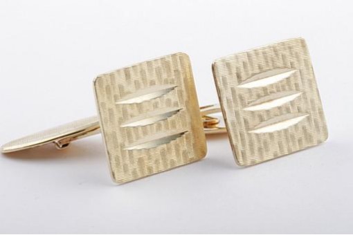 Manschettenknöpfe Herren 333 8kt Gelbgold 2x2 cm