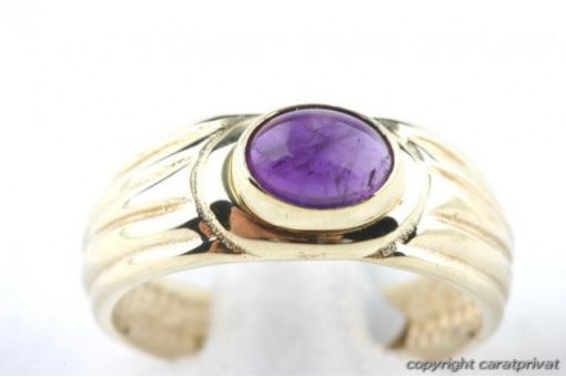 Amethystring 585 er 14kt Gelb Gold Gr 54 Top!