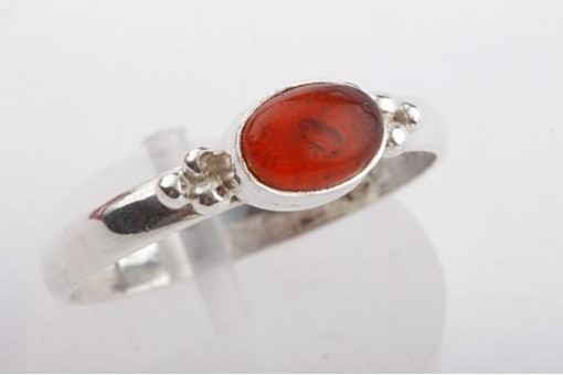 Bernstein Ring 925 Sterling Silber Gr 58 18,5mm