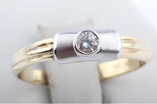 Ring Kristall 585 bicolor Gold Gr 58 