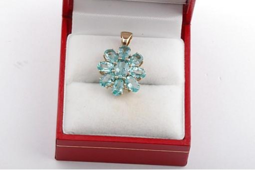 Anh&auml;nger Topas 375 9kt Gelb Gold f&uuml;r Gold Ketten!