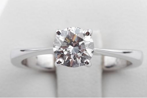 Brillant Diamant Ring 1ct River D beste Farbe Solit&auml;r 18K WG