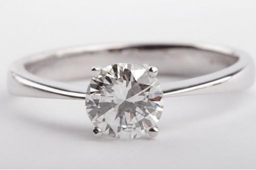 Brillant Diamant Solit&auml;r 0,98ct G Vvsi 750 18K WG DPL Expertise