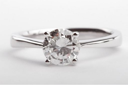 Brillant Diamant Ring Einkar&auml;ter Brilliant Solit&auml;r 1ct IGI Exp. 750 Wei&szlig;gold