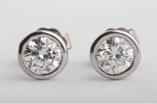 Edle Brillant Diamant Ohrstecker Ohrringe 1,0ct TW Vsi 750 Wei&szlig;gold DPL