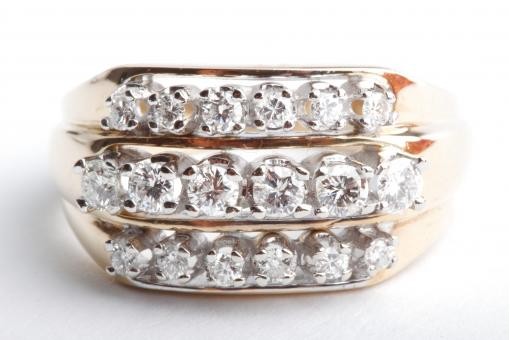 Brillant Diamant Ring 0,72ct 585 14K Gelb Gold Gr. 56