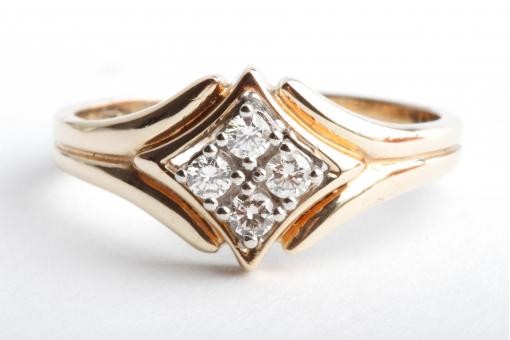 Brillant Diamant Ring 0,16ct 585 14K Gelb Gold Gr. 56 17,8mm Top!