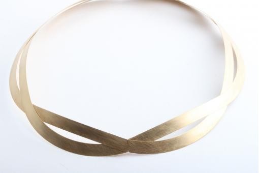 Niessing Collier Bow Doppelt geschwungen 750 18K Gelbgold 7mm Breite