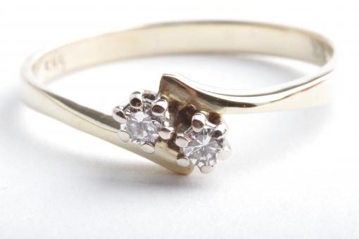 Brillant Diamant Ring 0,20ct 585 14K Gelb Gold Gr. 59 18,8mm