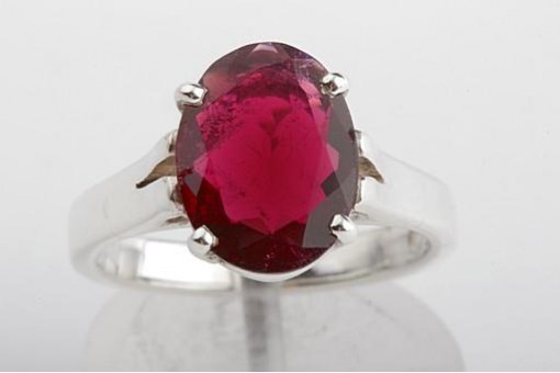 Rubin Ring synthetisch in 925er Sterling Silber top! Lab-Grown