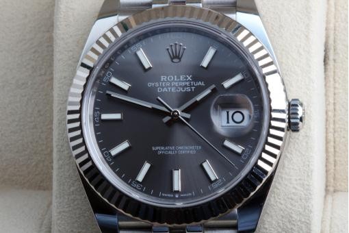 Rolex Datejust 41 Ref. 126334 Rhodium Jubilee Stahl Automatik Full-Set v. 2023