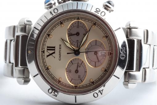 Cartier Pasha 38mm Quartz Chronograph Ref. 4030 Stahlband